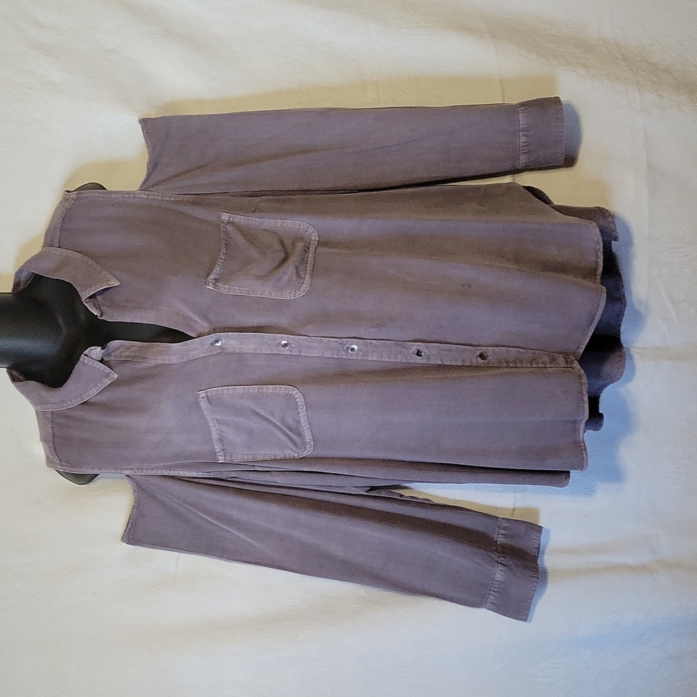 Rock & Republic Cold-shoulder Utility Shirt Size XL